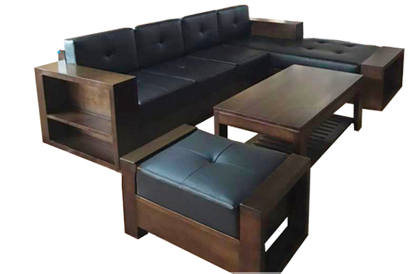 Sofa góc gỗ sồi mỹ mẫu mới - Nội thất Minh Phú - Nội thất từ gỗ ...