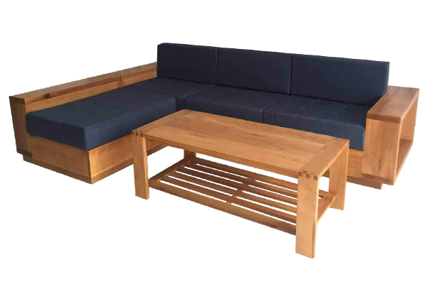 Sofa góc gỗ sồi mỹ chữ L - Nội thất Minh Phú - Nội thất từ gỗ sồi ...